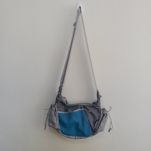 Baboon to the Moon Crescent Crossbody Bag Gray Blue - Picture 2 of 8